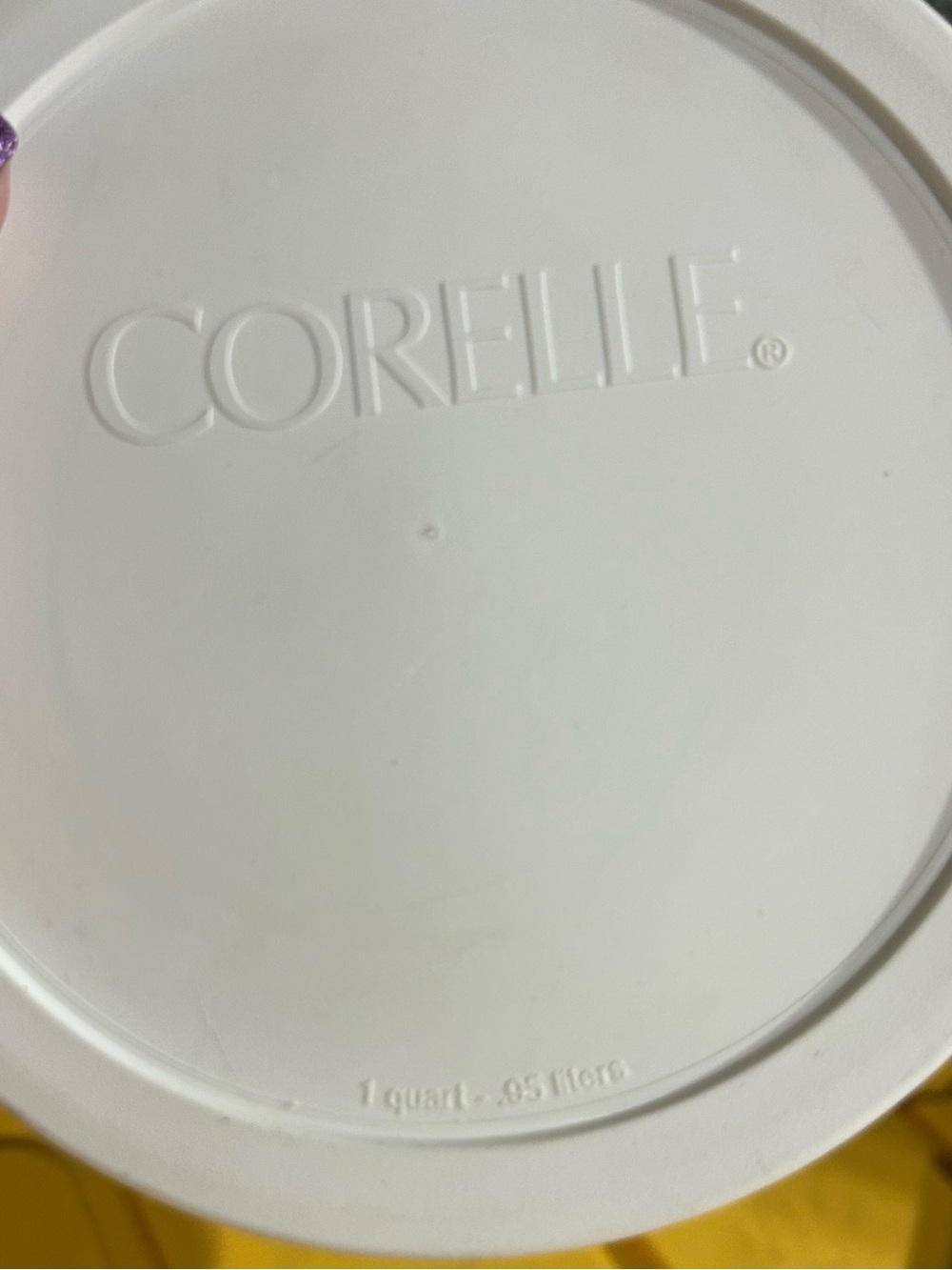 Corelle White 323-PC 1 Quart Replacement Storage Lid Fit 8.75" Storage Bowls EUC - Picture 4 of 4